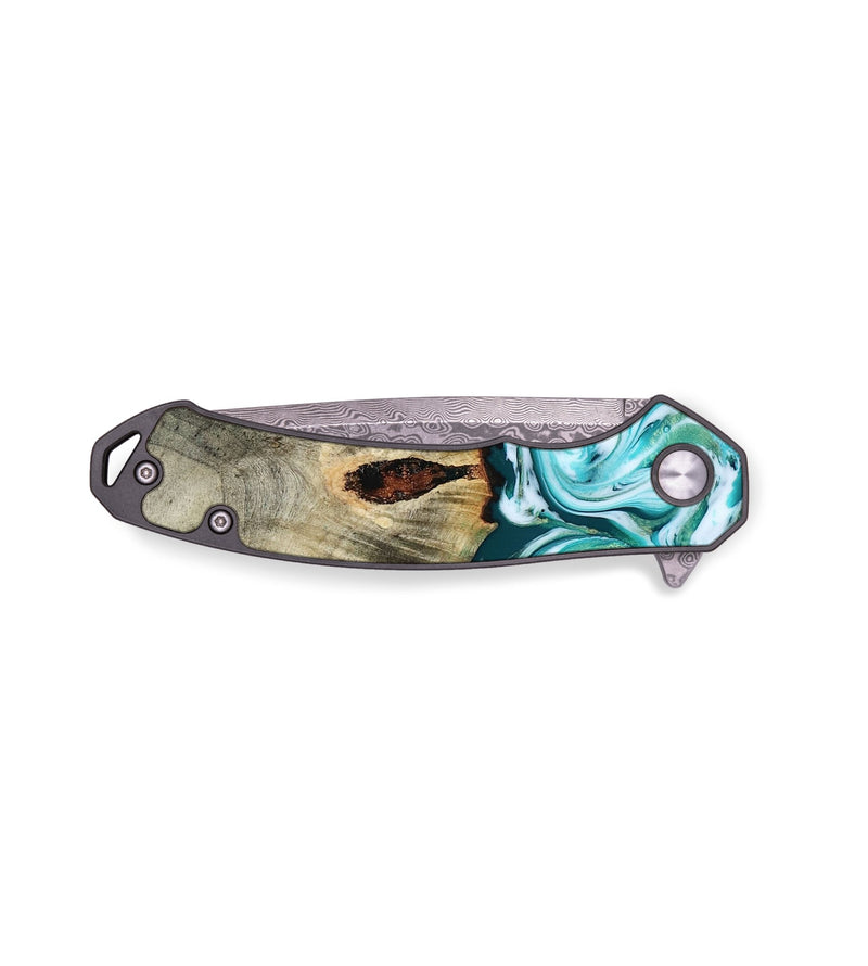 EDC Wood Pocket Knife - Carlos (Green, 818385)