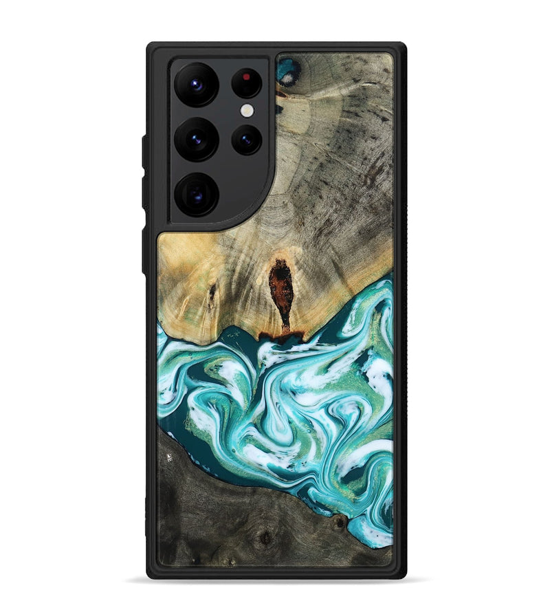 Galaxy S22 Ultra Wood Phone Case - Carlos (Green, 818385)