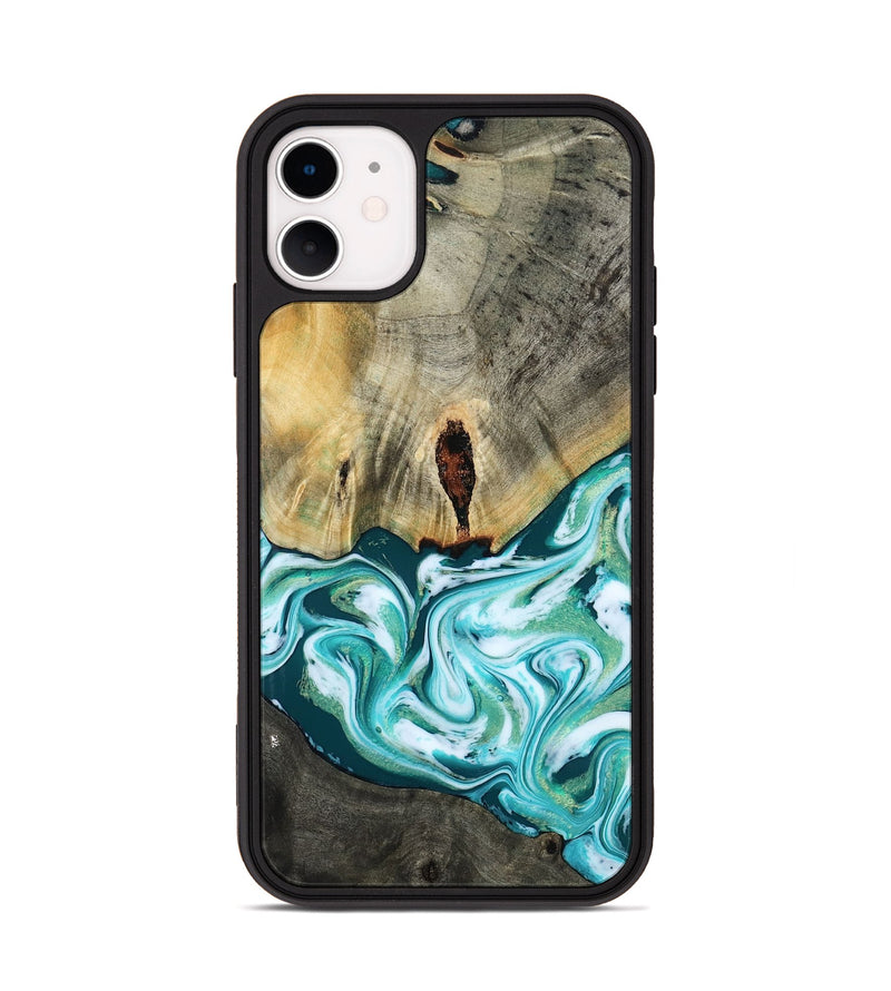 iPhone 11 Wood Phone Case - Carlos (Green, 818385)