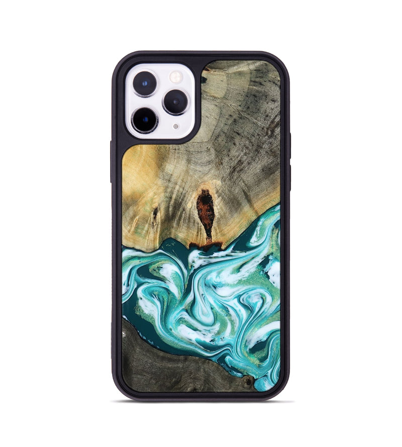 iPhone 11 Pro Wood Phone Case - Carlos (Green, 818385)