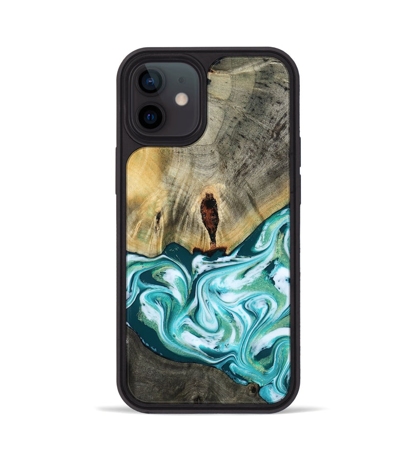 iPhone 12 Wood Phone Case - Carlos (Green, 818385)