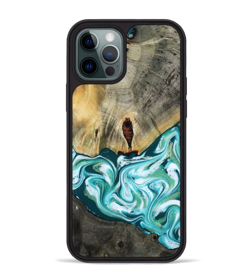 iPhone 12 Pro Max Wood Phone Case - Carlos (Green, 818385)