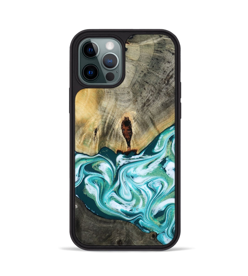 iPhone 12 Pro Wood Phone Case - Carlos (Green, 818385)