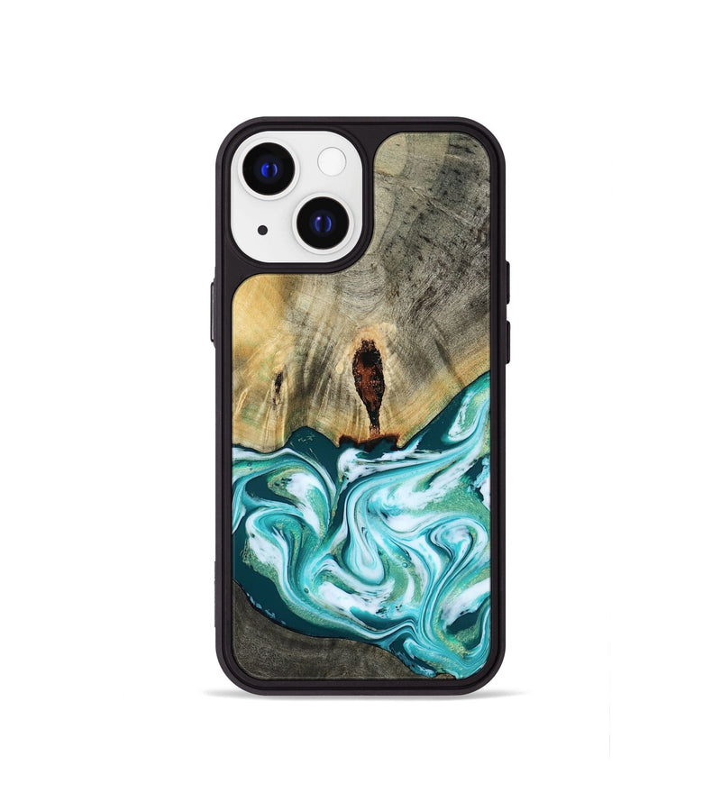 iPhone 13 mini Wood Phone Case - Carlos (Green, 818385)