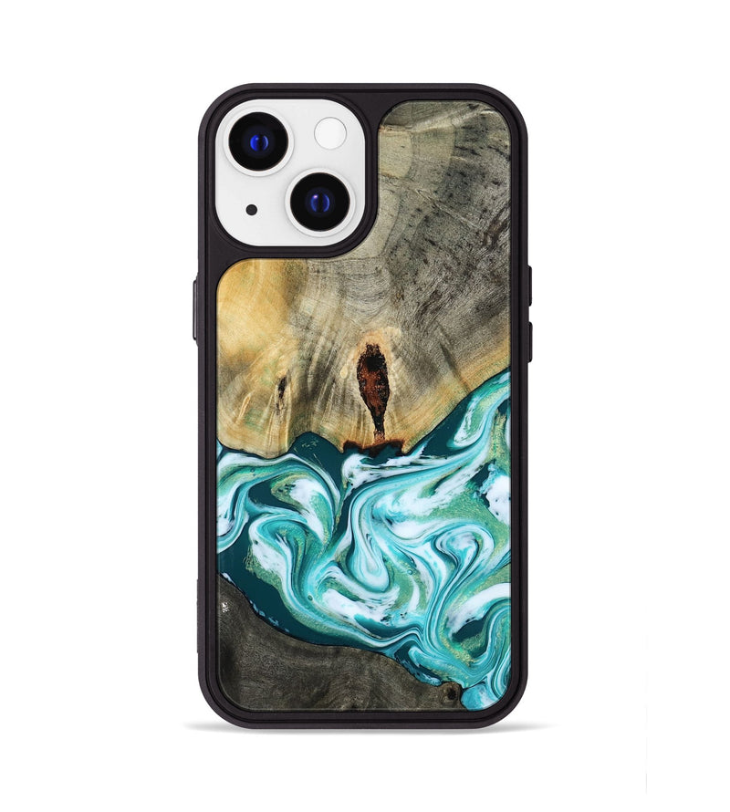 iPhone 13 Wood Phone Case - Carlos (Green, 818385)
