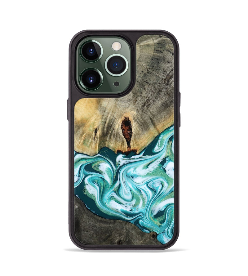 iPhone 13 Pro Wood Phone Case - Carlos (Green, 818385)