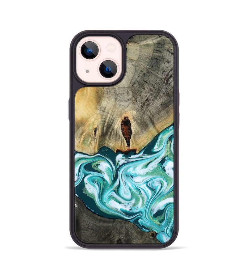 iPhone 14 Wood Phone Case - Carlos (Green, 818385)