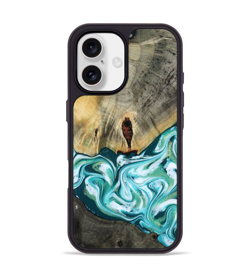 iPhone 17 Wood Phone Case - Carlos (Green, 818385)