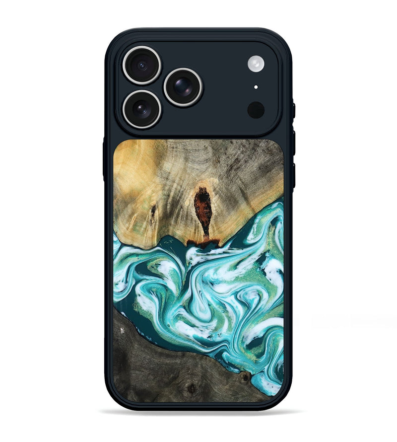 iPhone 17 Pro Max Wood Phone Case - Carlos (Green, 818385)