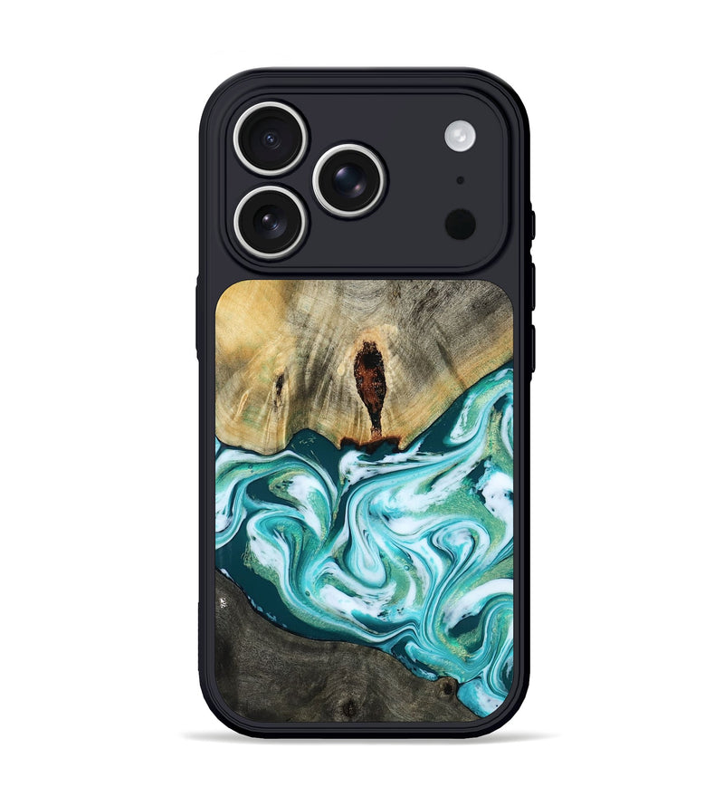 iPhone 17 Pro Wood Phone Case - Carlos (Green, 818385)