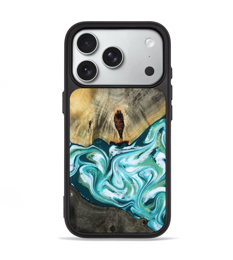 iPhone 18 Pro Wood Phone Case - Carlos (Green, 818385)