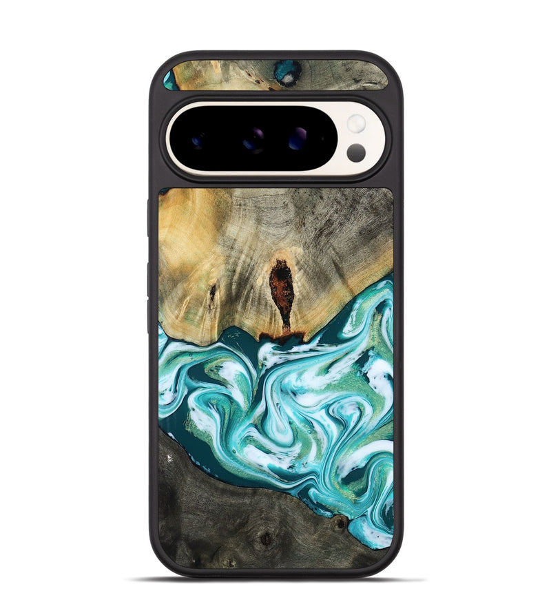 Pixel 9 Pro Wood Phone Case - Carlos (Green, 818385)