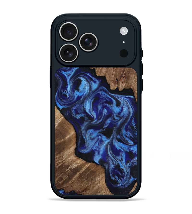 iPhone 17 Pro Max Wood Phone Case - Leland (Blue, 818395)
