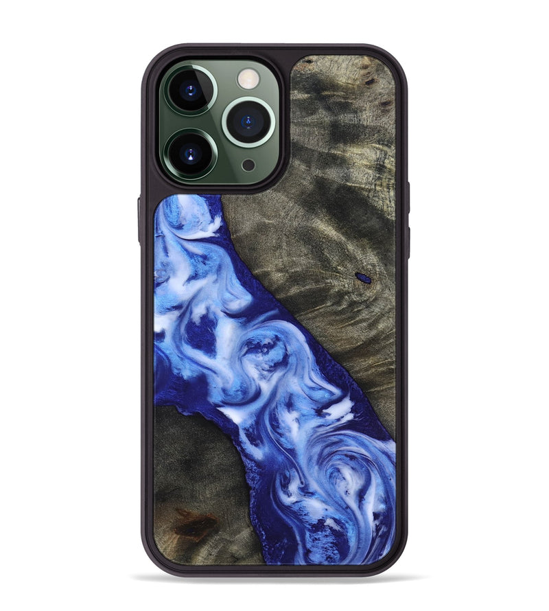 iPhone 13 Pro Max Wood Phone Case - Gerardo (Blue, 818398)