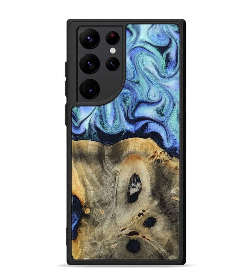 Galaxy S22 Ultra Wood Phone Case - Myrtle (Blue, 818405)