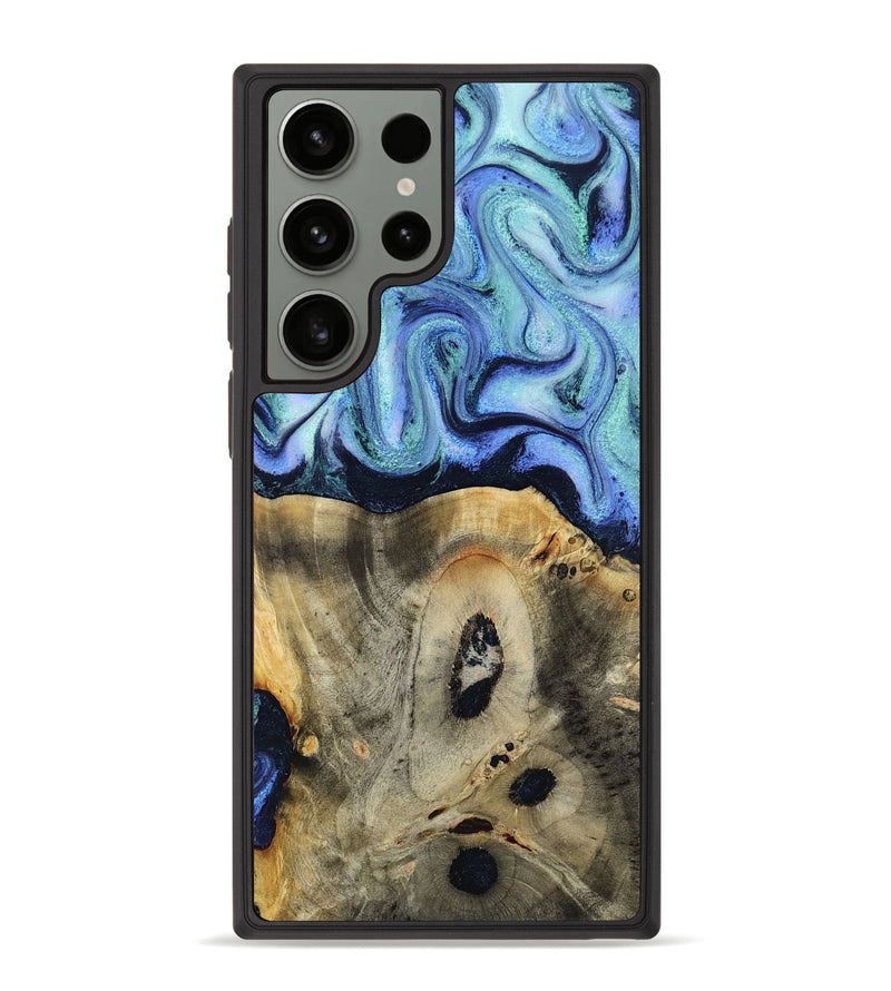 Galaxy S23 Ultra Wood Phone Case - Myrtle (Blue, 818405)