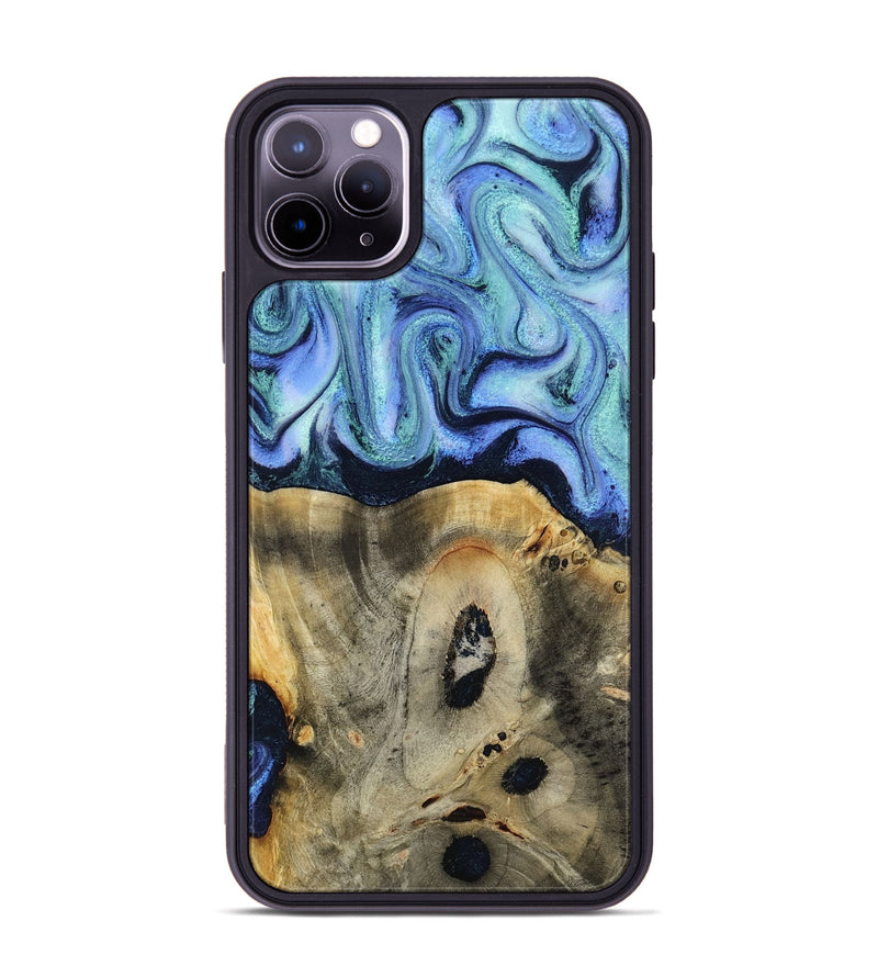 iPhone 11 Pro Max Wood Phone Case - Myrtle (Blue, 818405)