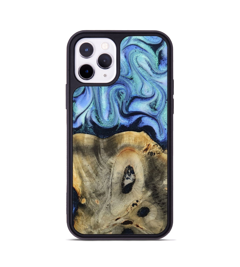 iPhone 11 Pro Wood Phone Case - Myrtle (Blue, 818405)