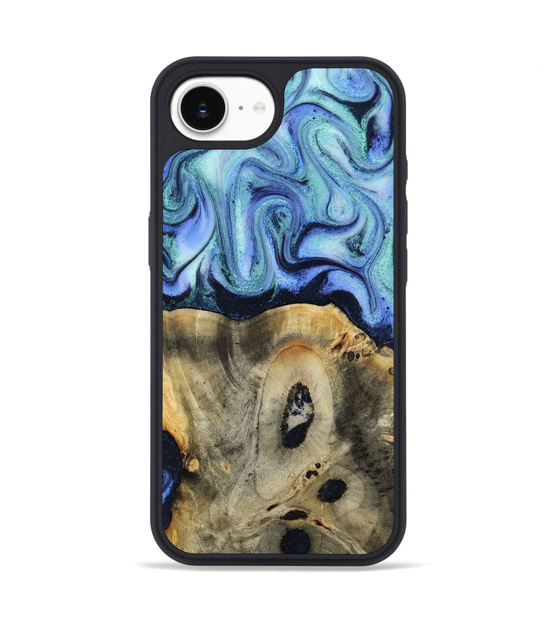 iPhone 16e Wood Phone Case - Myrtle (Blue, 818405)