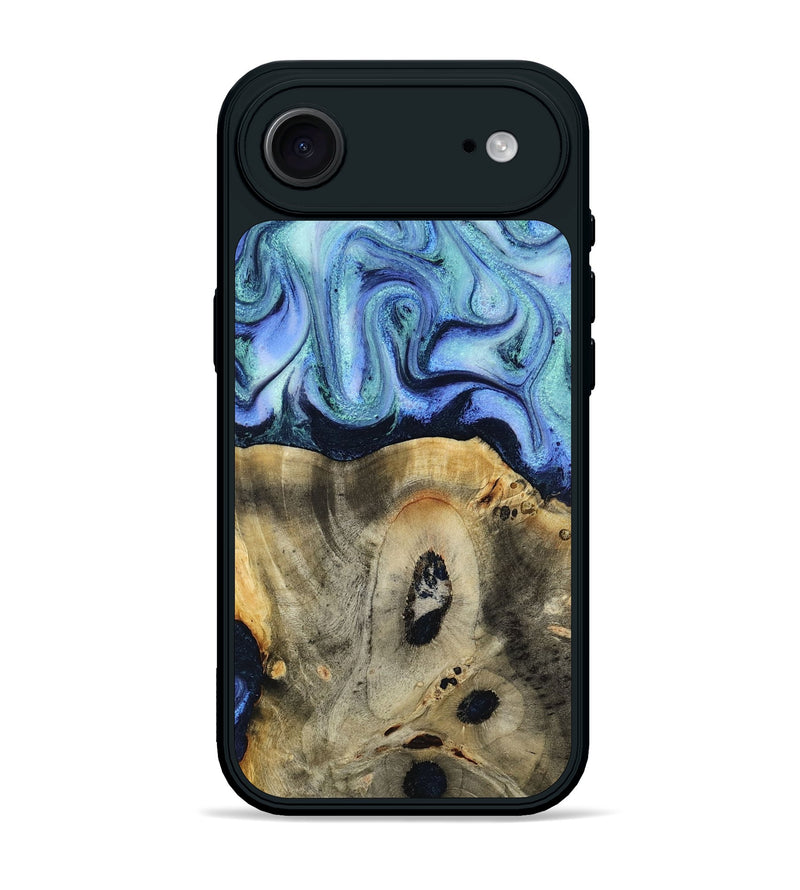 iPhone 17 Air Wood Phone Case - Myrtle (Blue, 818405)