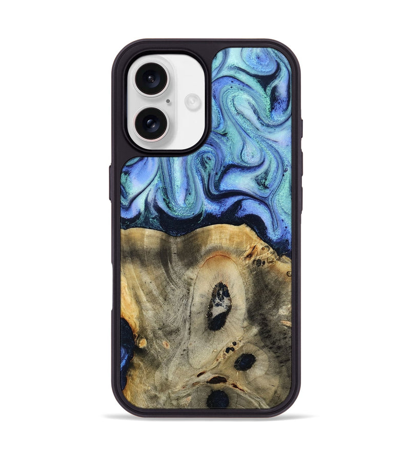 iPhone 17 Wood Phone Case - Myrtle (Blue, 818405)
