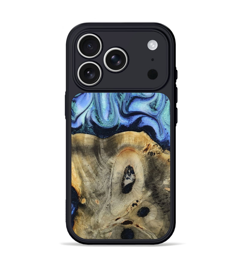 iPhone 17 Pro Wood Phone Case - Myrtle (Blue, 818405)