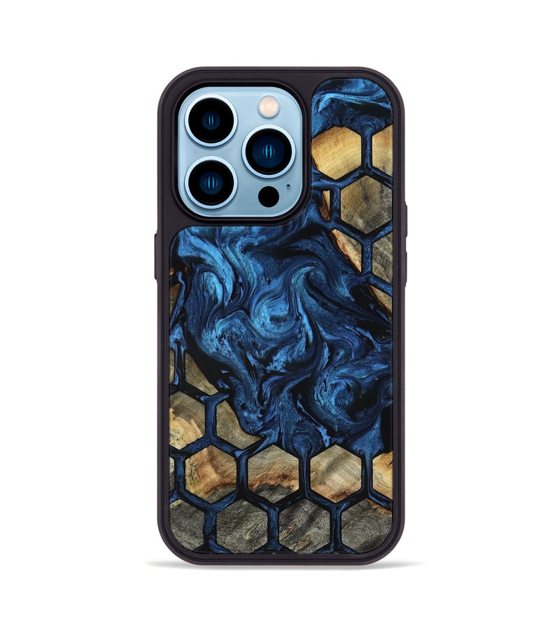 iPhone 14 Pro Wood Phone Case - Flor (Pattern, 818410)