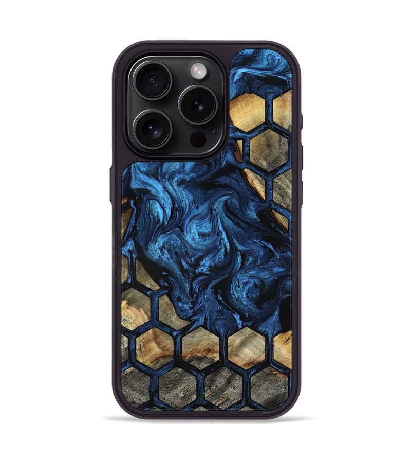 iPhone 15 Pro Wood Phone Case - Flor (Pattern, 818410)