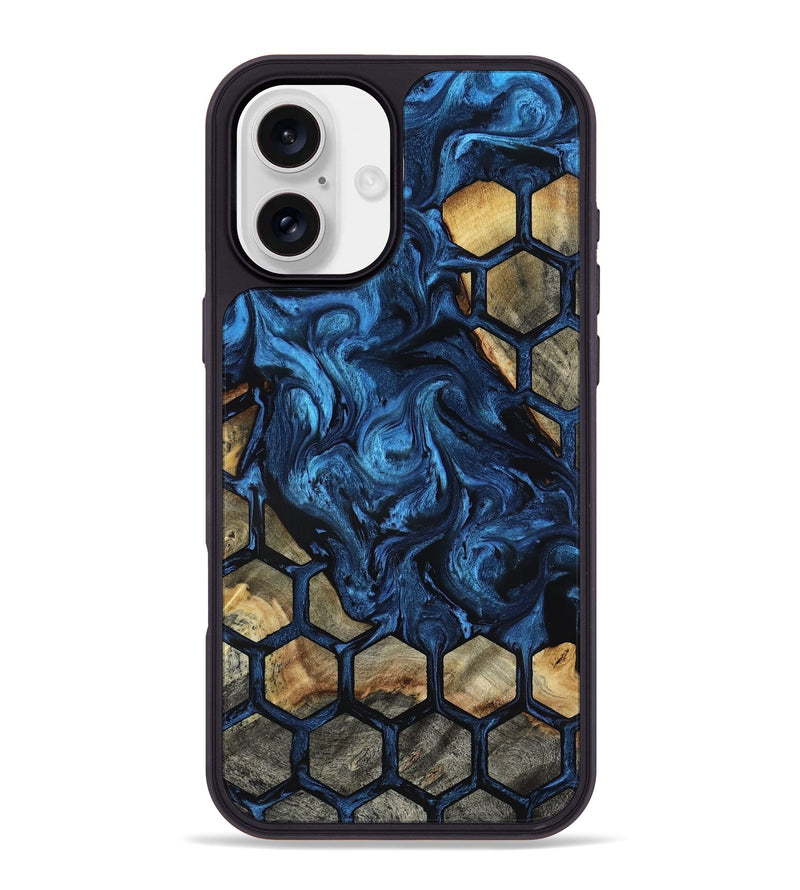 iPhone 16 Plus Wood Phone Case - Flor (Pattern, 818410)