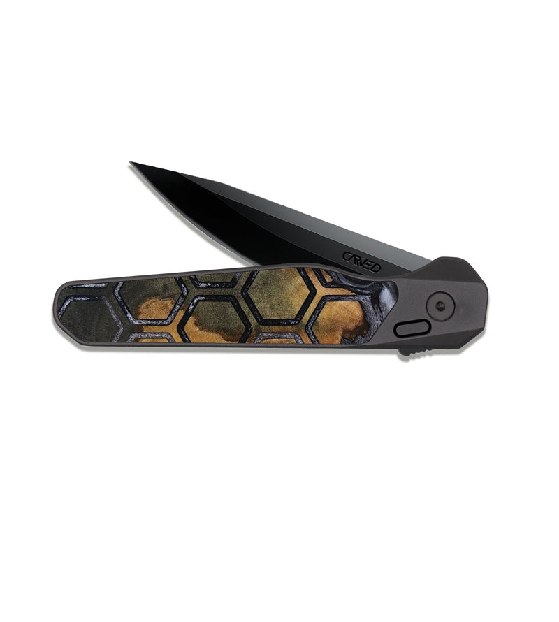EDC Dark Slate Wood Pocket Knife - Caylee (Pattern, 818434)