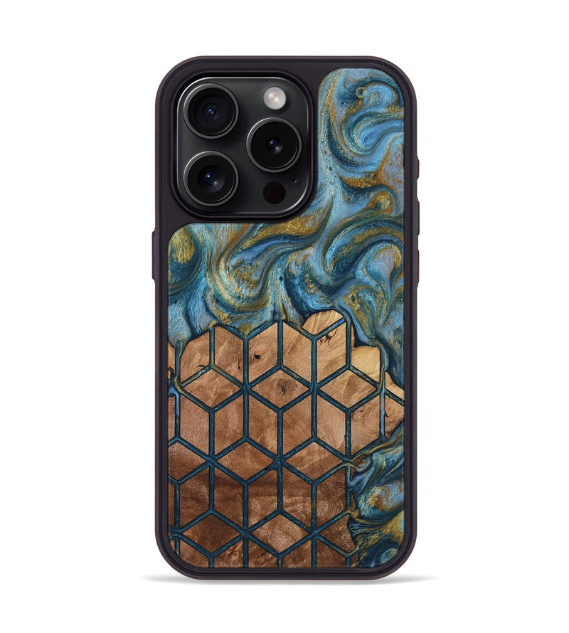 iPhone 15 Pro Wood Phone Case - Rubye (Pattern, 818436)