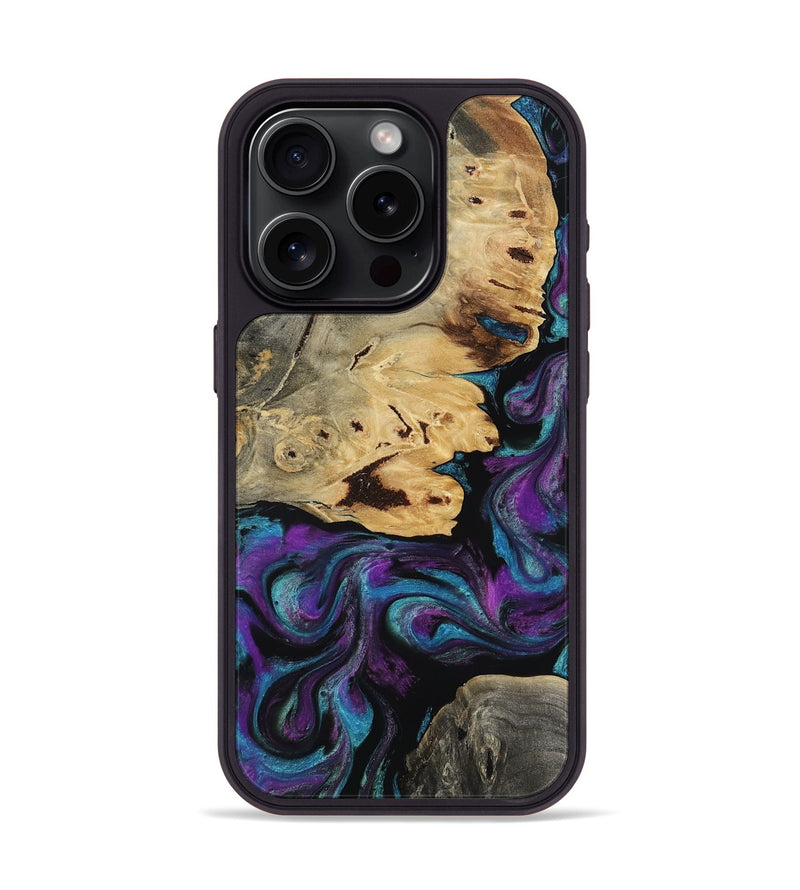 iPhone 15 Pro Wood Phone Case - Jamel (Purple, 818464)