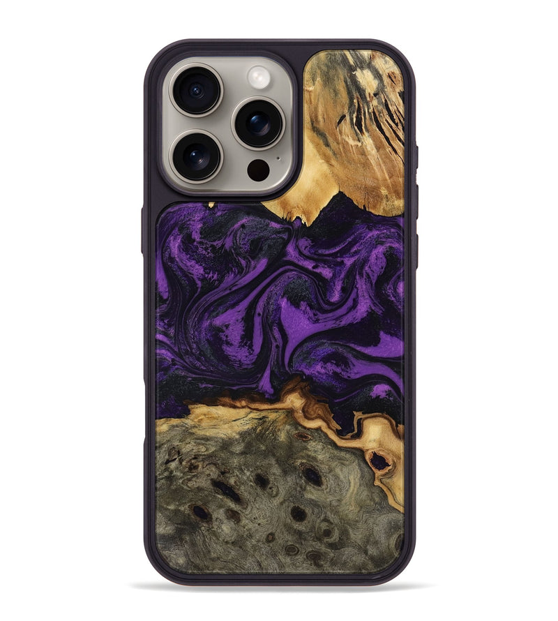 iPhone 16 Pro Max Wood Phone Case - Geralyn (Purple, 818466)