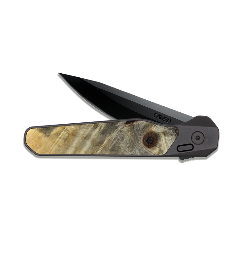 EDC Dark Slate Wood Pocket Knife - Lilly (Purple, 818469)