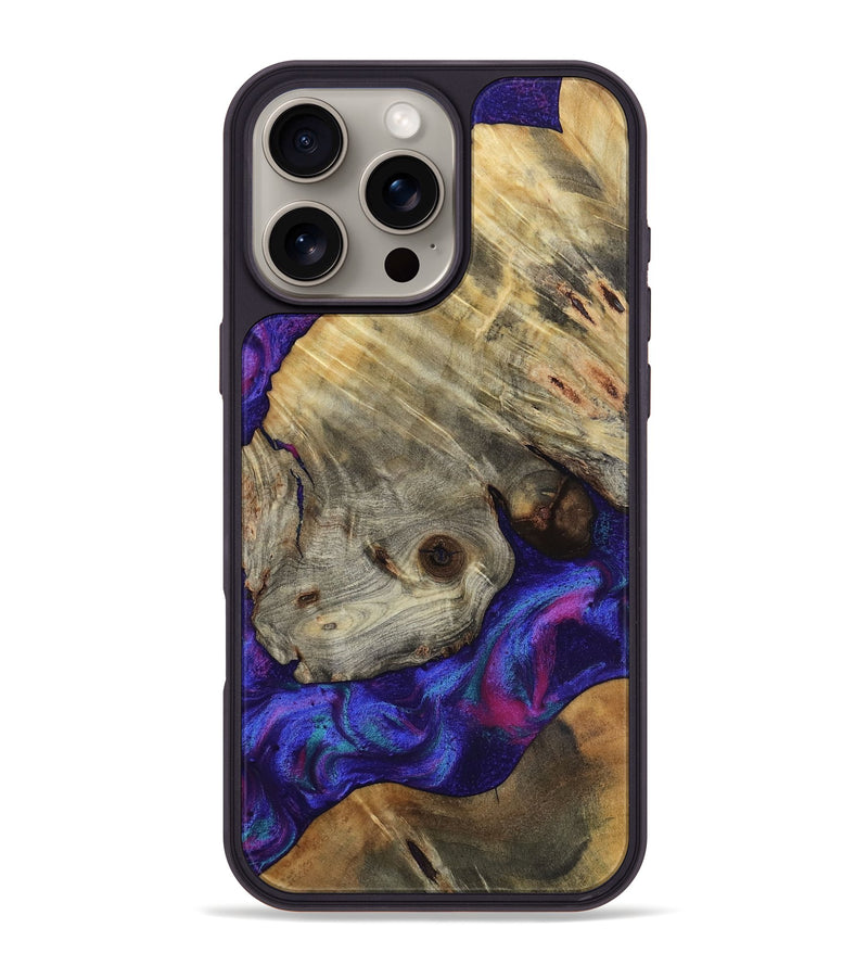 iPhone 16 Pro Max Wood Phone Case - Lilly (Purple, 818469)