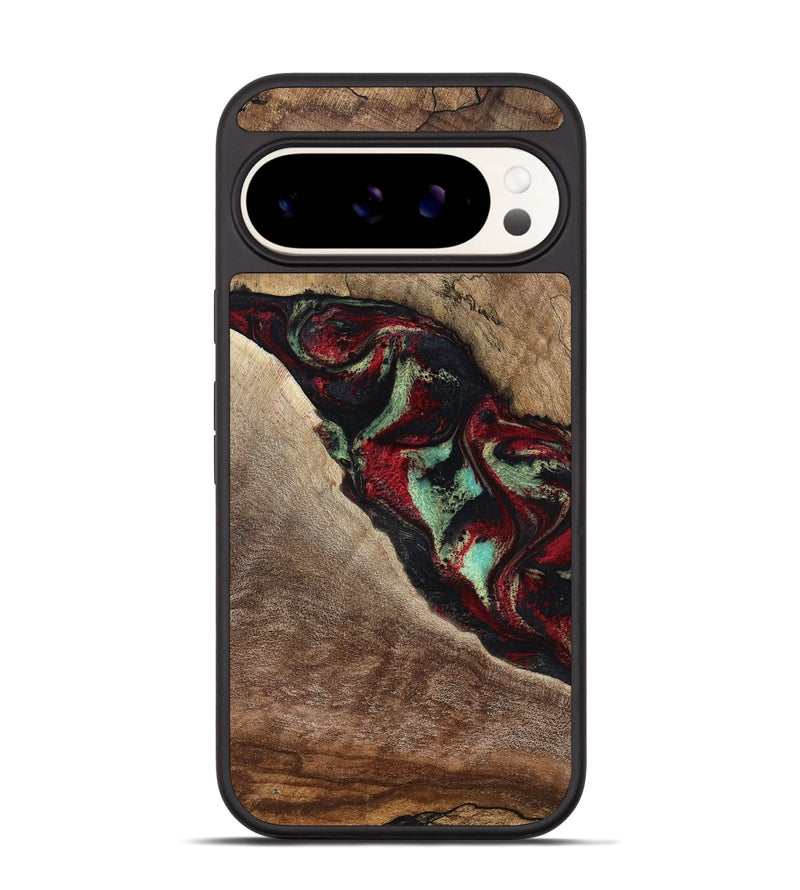 Pixel 9 Wood Phone Case - Michell (Red, 818476)