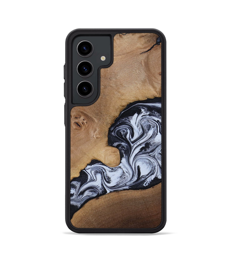 Galaxy S24 Wood Phone Case - Zana (Black & White, 818480)