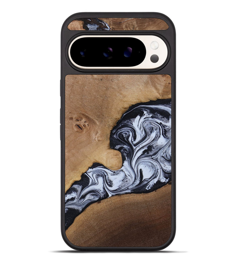 Pixel 10 Pro XL Wood Phone Case - Zana (Black & White, 818480)