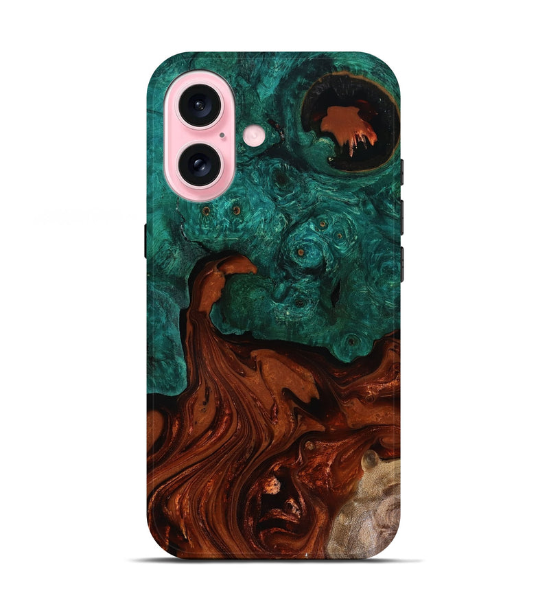 iPhone 17 Wood Live Edge Phone Case - Zina (Red, 818521)
