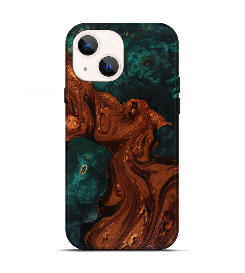 iPhone 13 Wood Live Edge Phone Case - Maximo (Red, 818528)