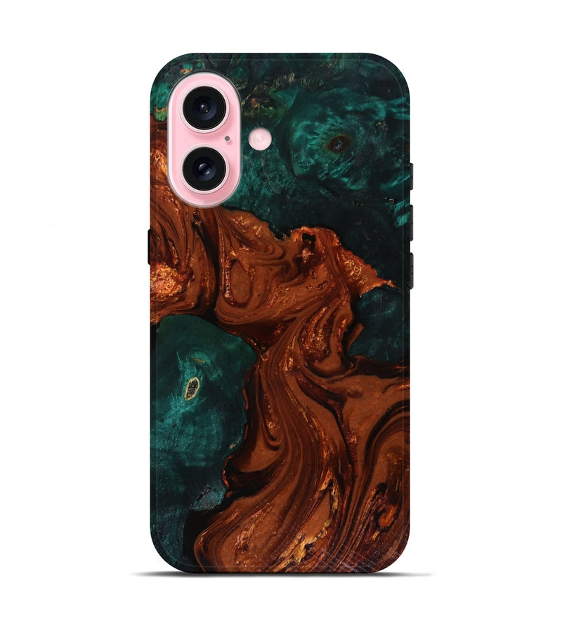 iPhone 17 Wood Live Edge Phone Case - Maximo (Red, 818528)