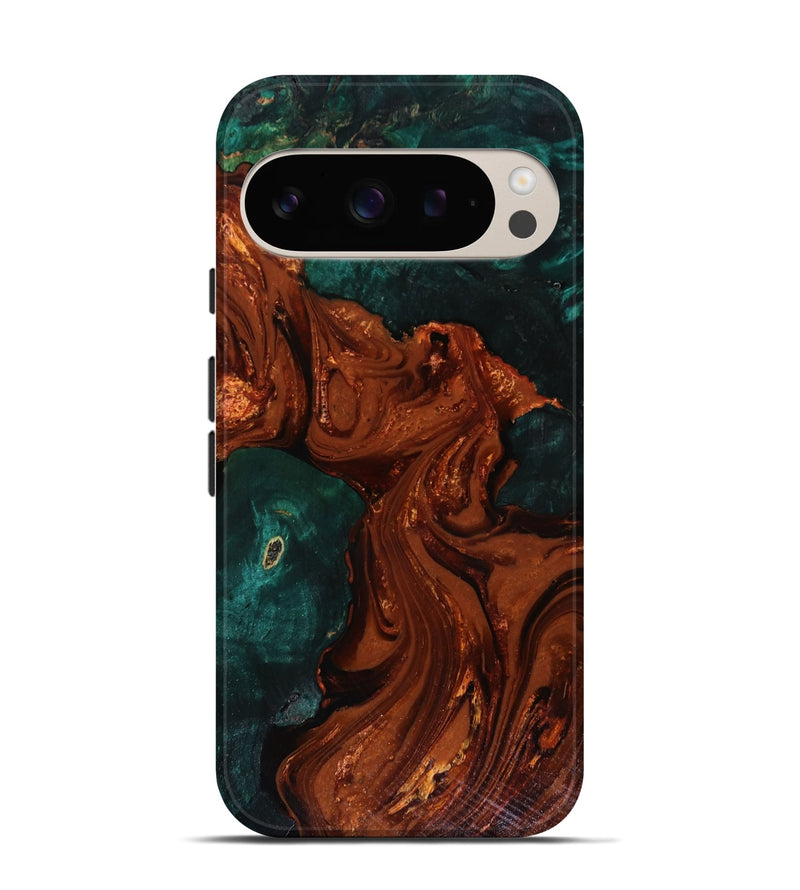 Pixel 9 Pro Wood Live Edge Phone Case - Maximo (Red, 818528)