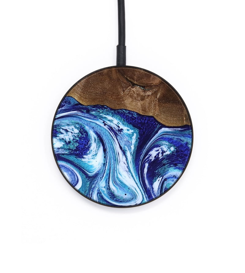 Circle Wood Wireless Charger - Liddie (Blue, 818531)