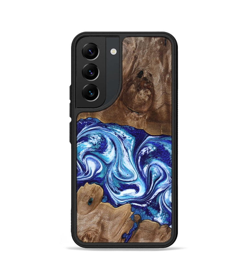 Galaxy S22 Wood Phone Case - Liddie (Blue, 818531)