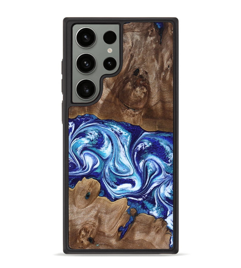 Galaxy S23 Ultra Wood Phone Case - Liddie (Blue, 818531)