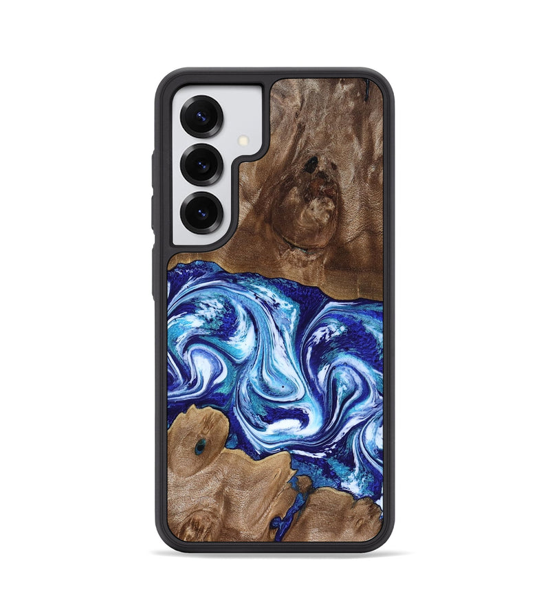 Galaxy S25 Wood Phone Case - Liddie (Blue, 818531)