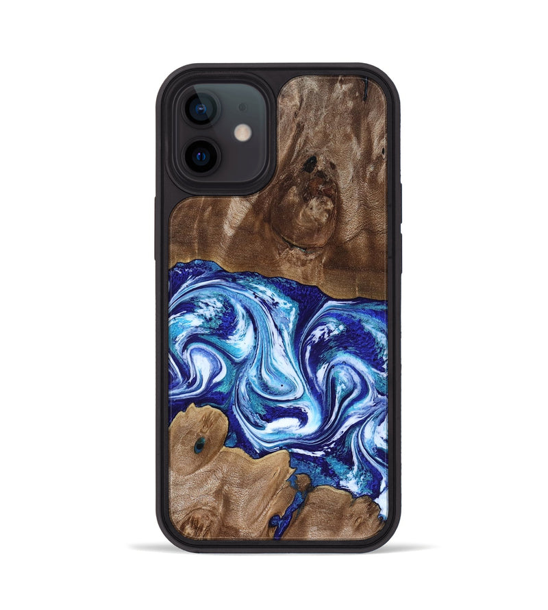 iPhone 12 Wood Phone Case - Liddie (Blue, 818531)