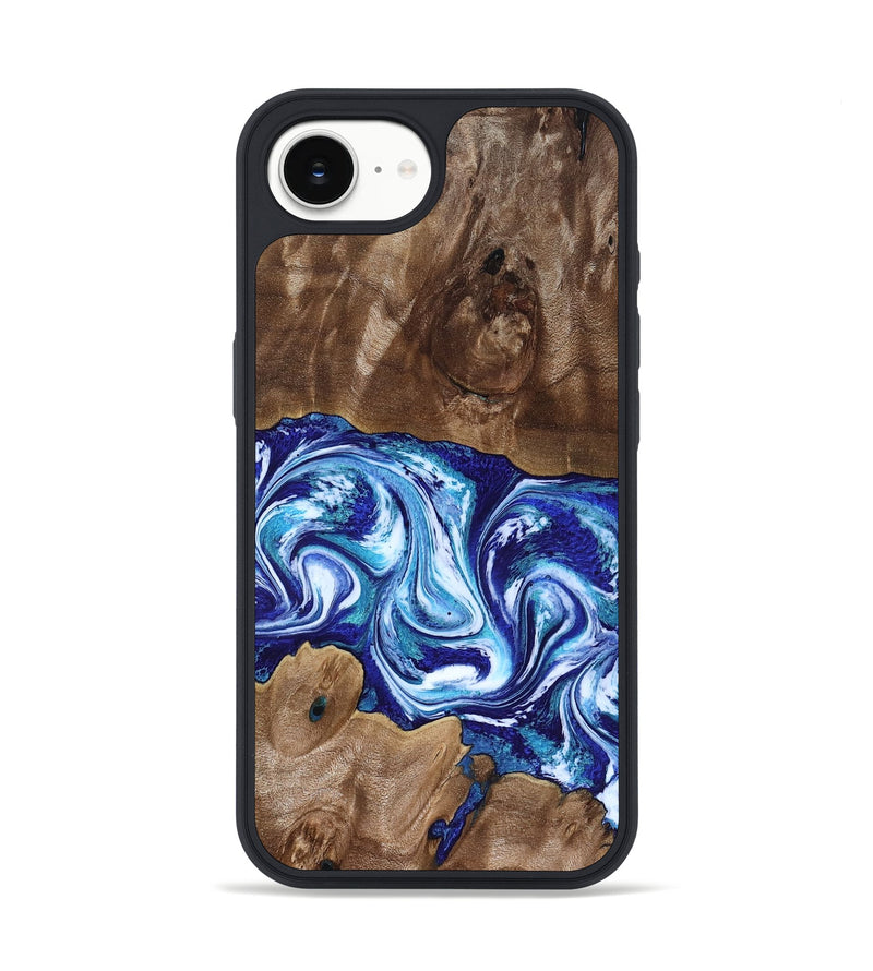 iPhone 16e Wood Phone Case - Liddie (Blue, 818531)