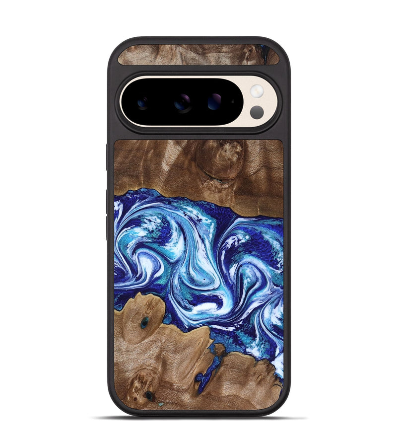 Pixel 10 Pro Wood Phone Case - Liddie (Blue, 818531)