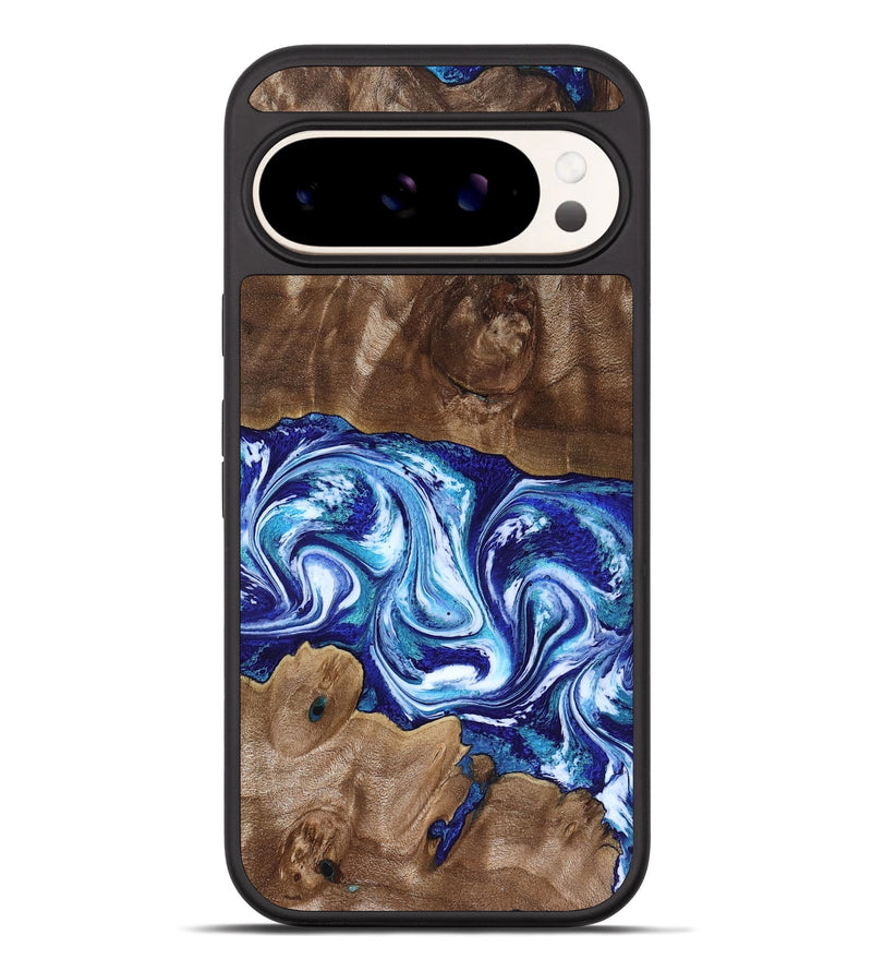 Pixel 10 Pro XL Wood Phone Case - Liddie (Blue, 818531)